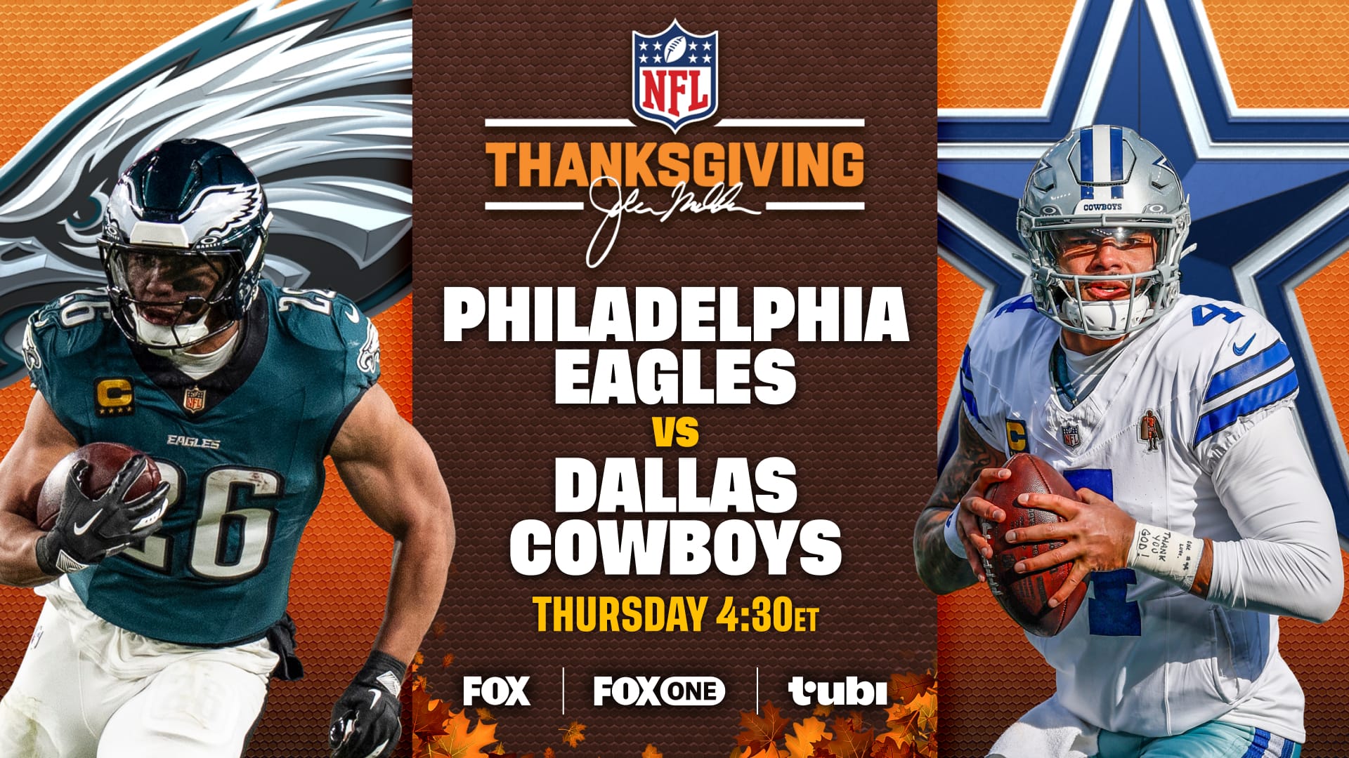 2026 NFL Thanksgiving Football on Tubi: Watch Eagles vs. Cowboys LIVE & FREE